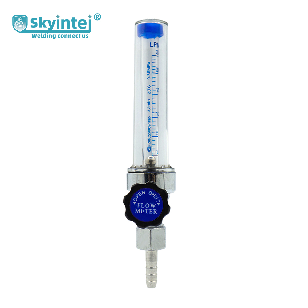 Aluminium Body Argon / CO2 Flowmeter 1-25Lpm Flow OEM Customized