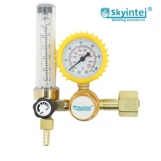 Argon Welding Regulator with 25MPa Pressure Gauge G5/8" Inlet M14x1.5 Export Thread