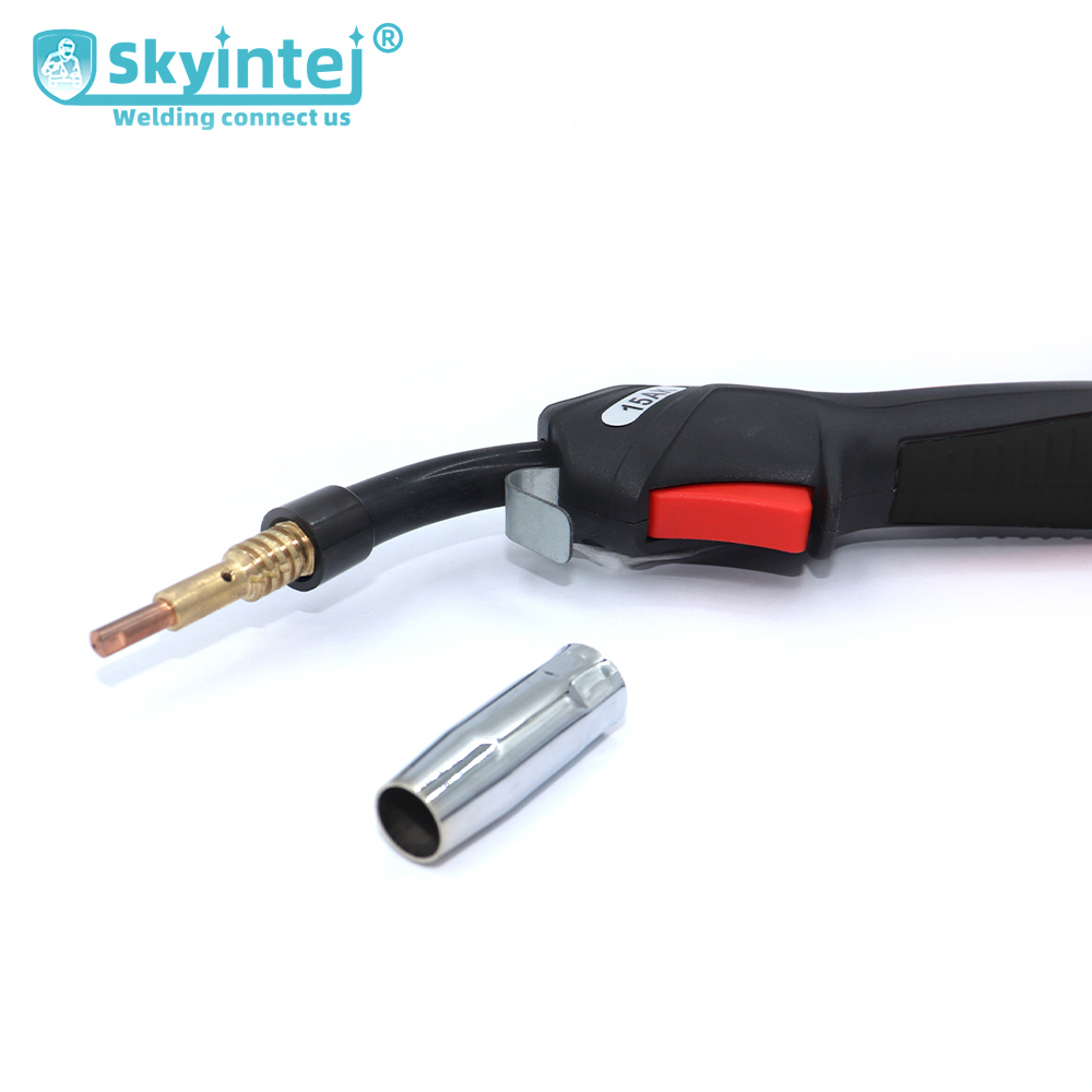 Industrial Gas Cooled Mig Welding Torch 15AK with CO2 Euro Adapter